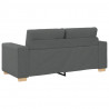 Sofa dwuosobowa, ciemnoszara, 180x77x82 cm, tkanina