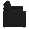 Sofa dwuosobowa, czarna, 180x77x82 cm, tkanina