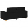 Sofa dwuosobowa, czarna, 180x77x82 cm, tkanina