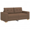 Sofa dwuosobowa, brązowa, 180x77x82 cm, tkanina