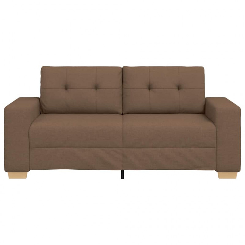 Sofa dwuosobowa, brązowa, 180x77x82 cm, tkanina