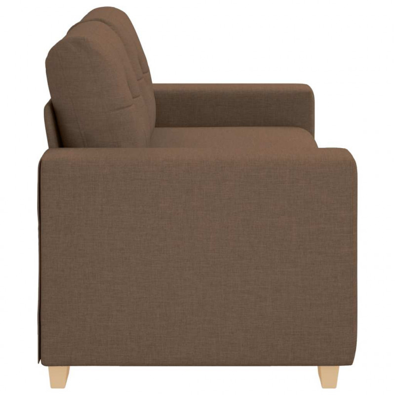 Sofa dwuosobowa, brązowa, 180x77x82 cm, tkanina
