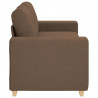 Sofa dwuosobowa, brązowa, 180x77x82 cm, tkanina