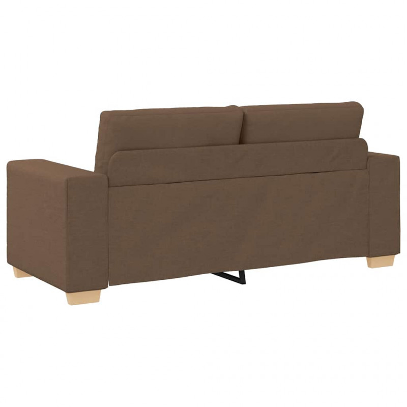 Sofa dwuosobowa, brązowa, 180x77x82 cm, tkanina