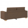 Sofa dwuosobowa, brązowa, 180x77x82 cm, tkanina