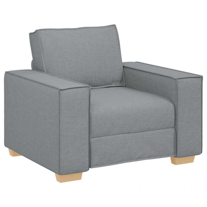 Sofa Fotel Jasnoszary 100x78x84 cm Tkanina