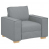 Sofa Fotel Jasnoszary 100x78x84 cm Tkanina