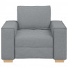 Sofa Fotel Jasnoszary 100x78x84 cm Tkanina