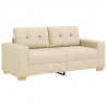 Sofa dwuosobowa, kremowa, 180x77x82 cm, tkanina