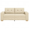 Sofa dwuosobowa, kremowa, 180x77x82 cm, tkanina