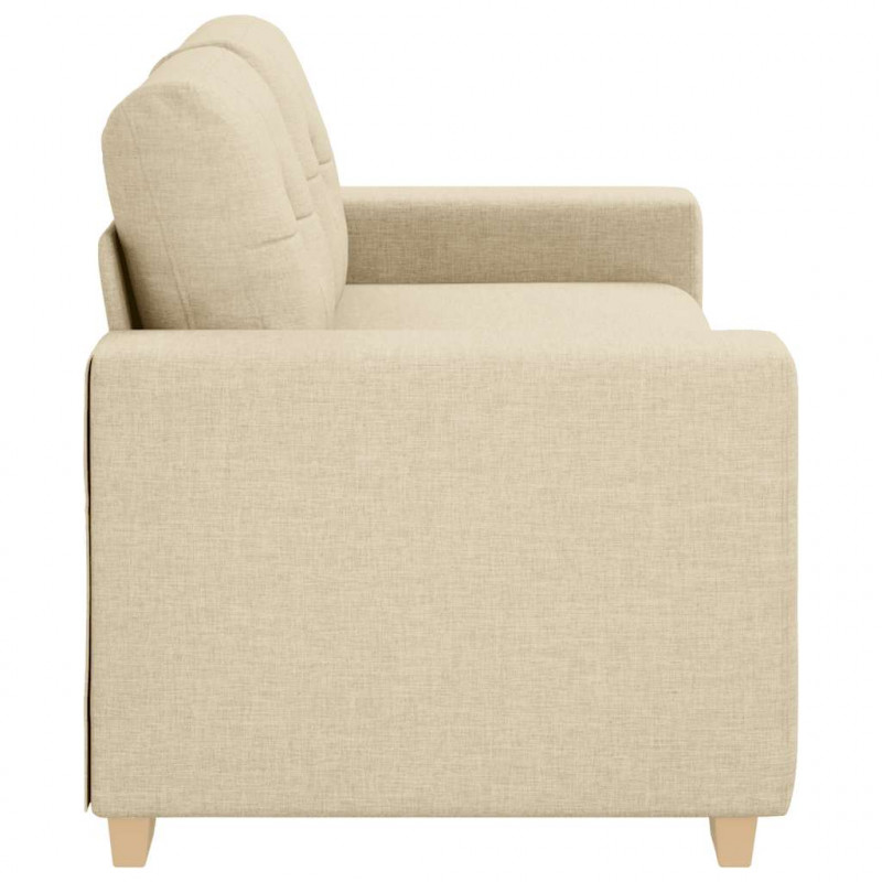 Sofa dwuosobowa, kremowa, 180x77x82 cm, tkanina