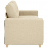 Sofa dwuosobowa, kremowa, 180x77x82 cm, tkanina