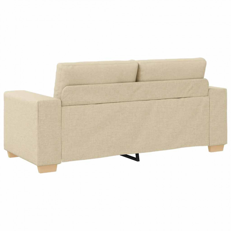 Sofa dwuosobowa, kremowa, 180x77x82 cm, tkanina