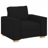Sofa Fotel Czarny 100x78x84 cm Tkanina