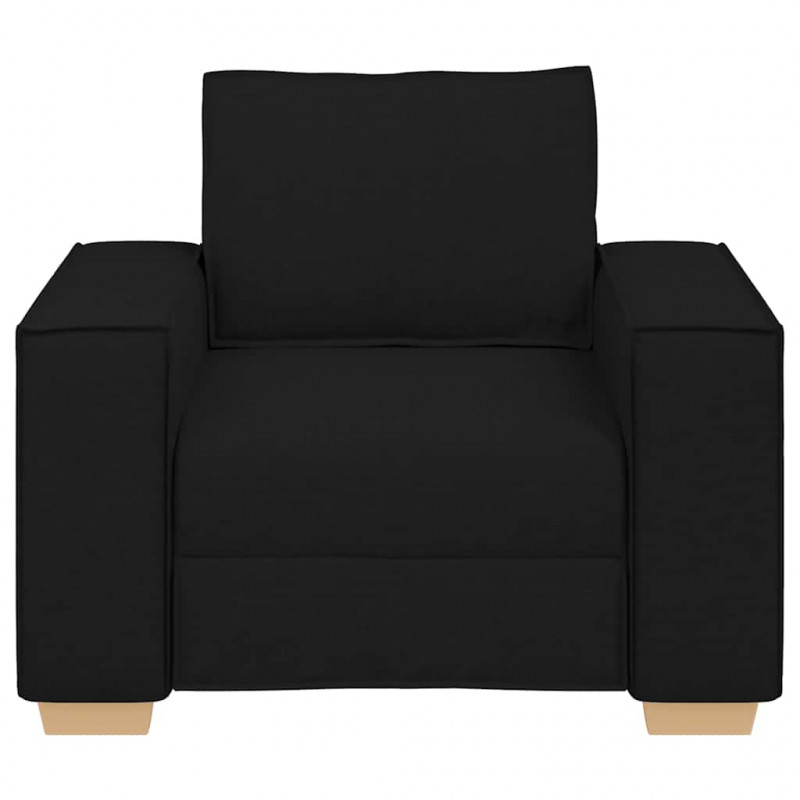 Sofa Fotel Czarny 100x78x84 cm Tkanina