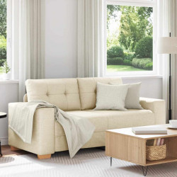 Sofa dwuosobowa obity lnem, 180x77x82 cm