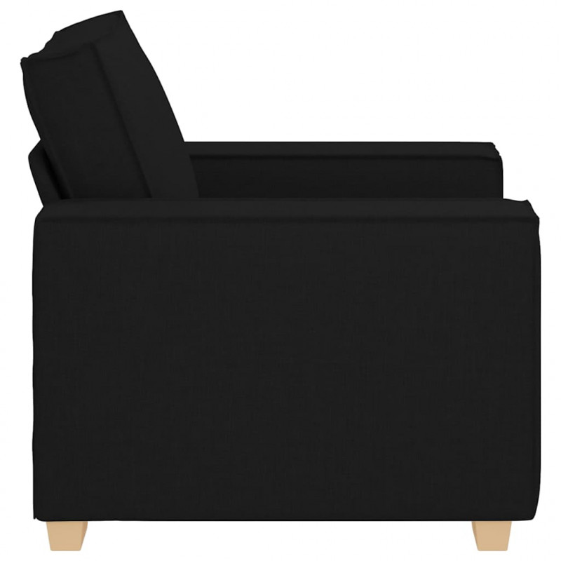 Sofa Fotel Czarny 100x78x84 cm Tkanina