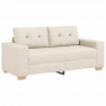 Sofa dwuosobowa obity lnem, 180x77x82 cm