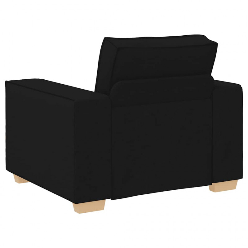 Sofa Fotel Czarny 100x78x84 cm Tkanina