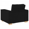 Sofa Fotel Czarny 100x78x84 cm Tkanina