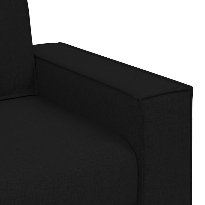 Sofa Fotel Czarny 100x78x84 cm Tkanina