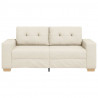 Sofa dwuosobowa obity lnem, 180x77x82 cm