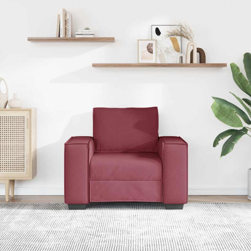 Sofa Fotel Wino Czerwone 100x78x84 cm Tkanina