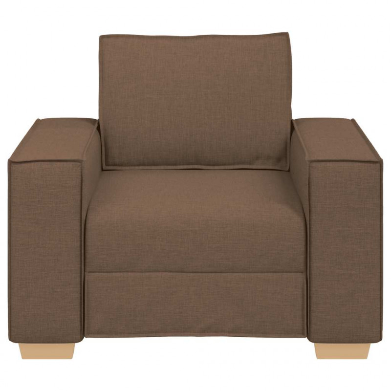 Sofa Fotel Brązowy 100x78x84 cm Tkanina