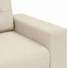 Sofa Beżowy 221 x 80 x 80 cm Tkanina lniana