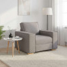 Sofa Fotel Taupe 100x78x84 cm Tkanina