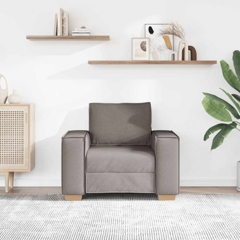 Sofa Fotel Taupe 100x78x84 cm Tkanina