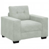 Sofa Fotel Jasnoszary 100x78x80 cm Aksamit