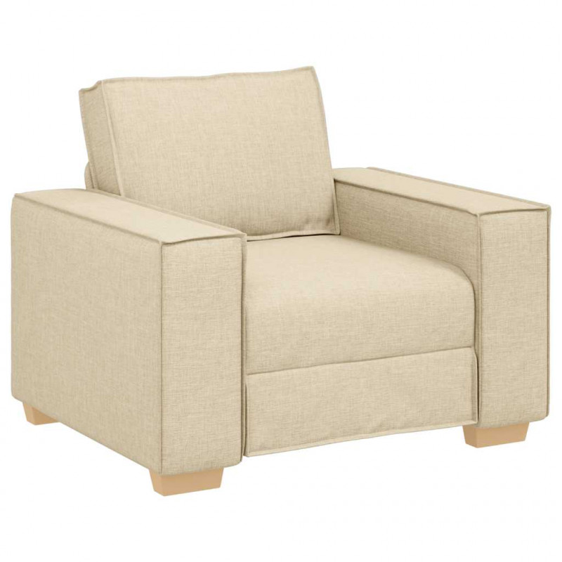 Sofa Fotel Kremowy 100x78x84 cm Tkanina