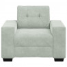 Sofa Fotel Jasnoszary 100x78x80 cm Aksamit