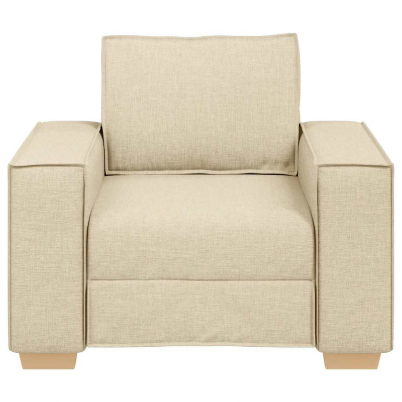 Sofa Fotel Kremowy 100x78x84 cm Tkanina