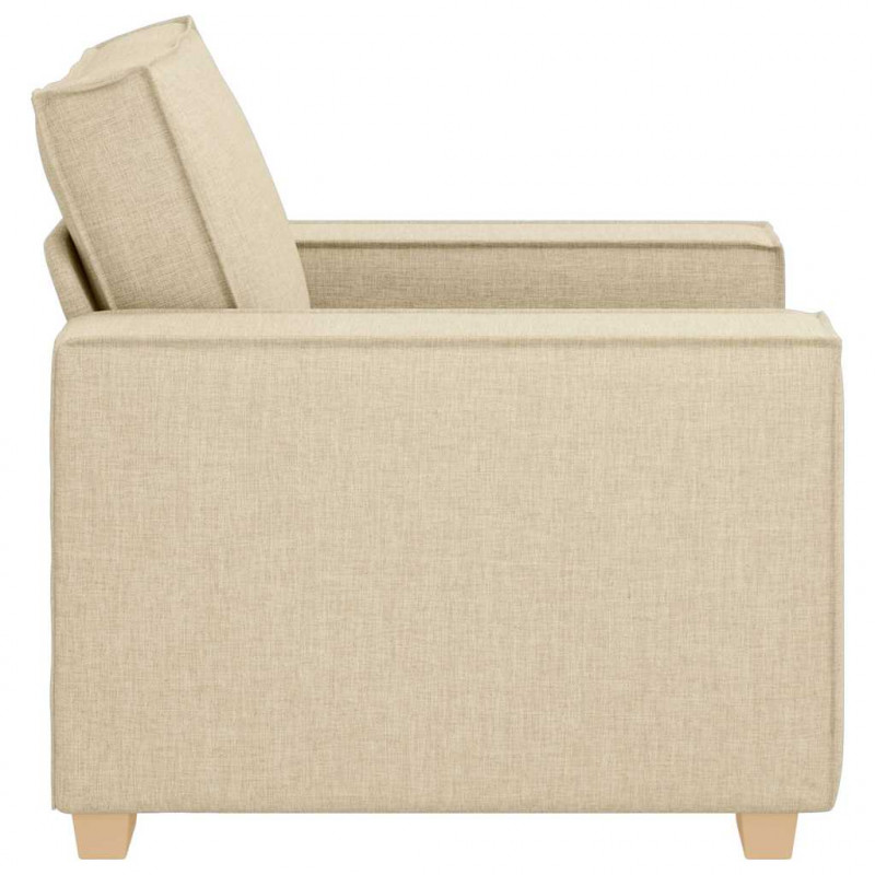 Sofa Fotel Kremowy 100x78x84 cm Tkanina
