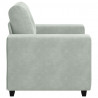 Sofa Fotel Jasnoszary 100x78x80 cm Aksamit