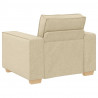 Sofa Fotel Kremowy 100x78x84 cm Tkanina