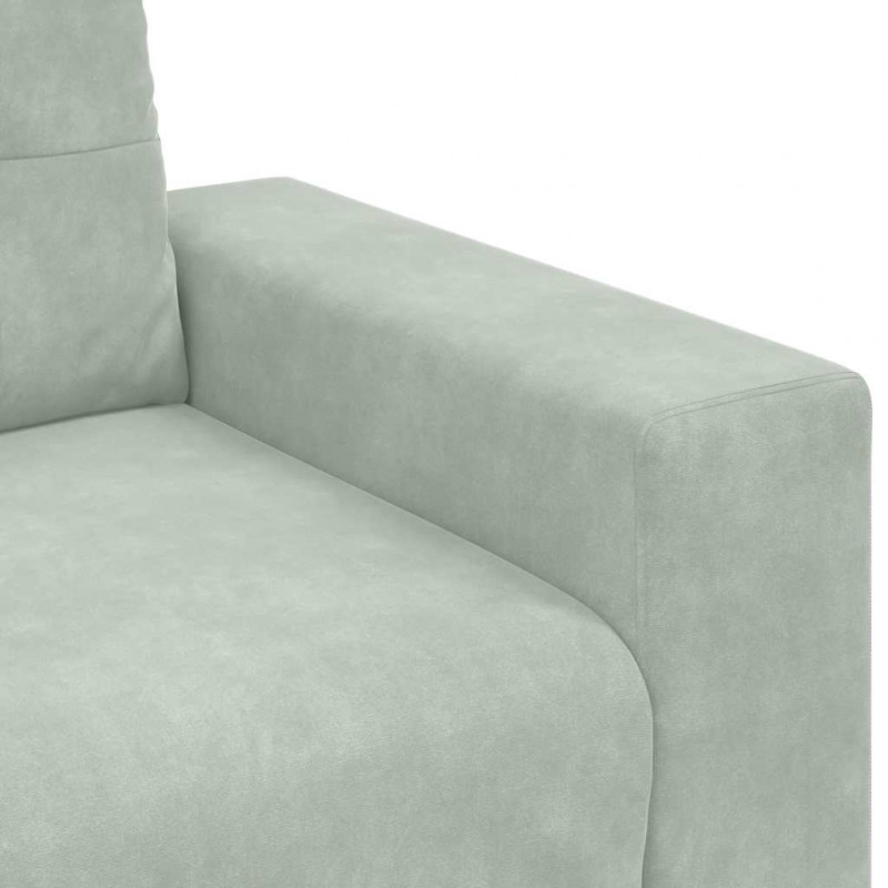 Sofa Fotel Jasnoszary 100x78x80 cm Aksamit