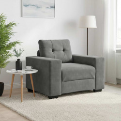 Sofa Fotel Ciemnoszary 100x78x80 cm Aksamit