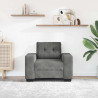 Sofa Fotel Ciemnoszary 100x78x80 cm Aksamit