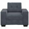 Sofa Fotel Ciemnoszary 100x78x80 cm Aksamit