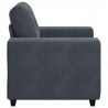 Sofa Fotel Ciemnoszary 100x78x80 cm Aksamit