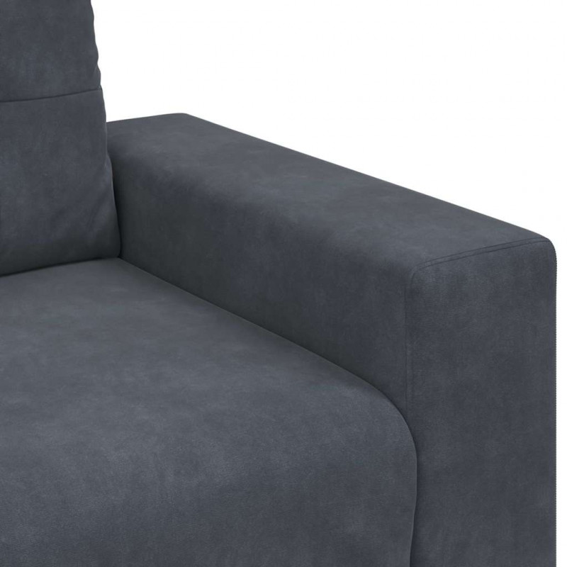 Sofa Fotel Ciemnoszary 100x78x80 cm Aksamit