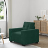 Sofa Fotel Ciemnozielony 100x78x80 cm Aksamit