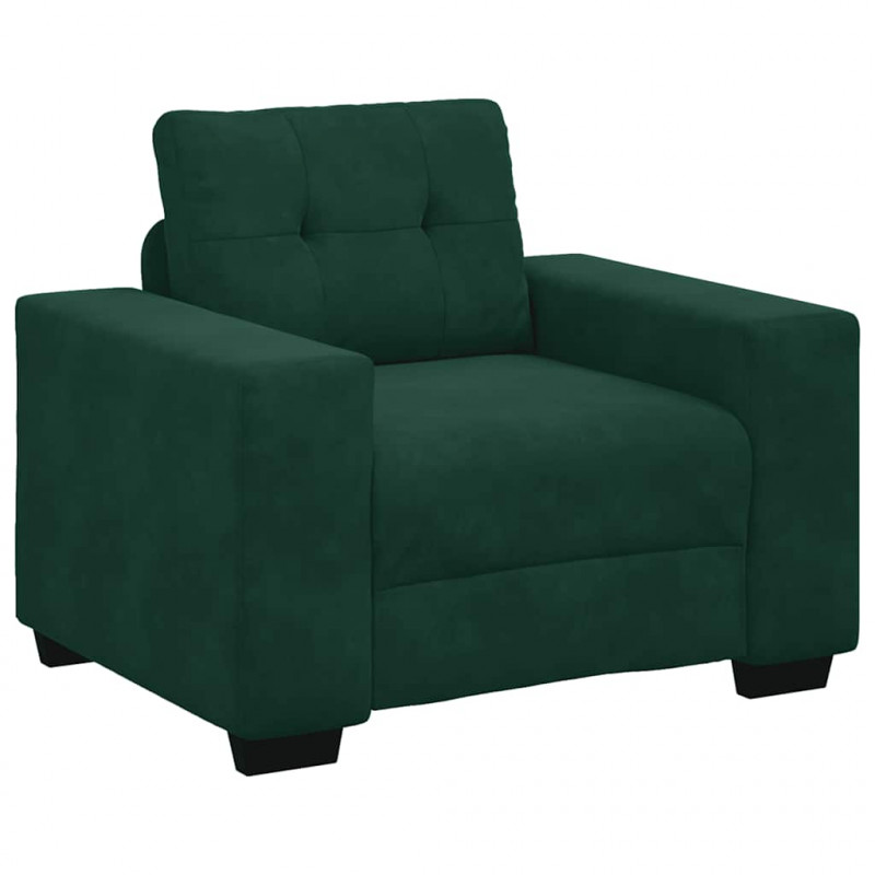 Sofa Fotel Ciemnozielony 100x78x80 cm Aksamit