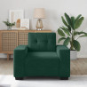 Sofa Fotel Ciemnozielony 100x78x80 cm Aksamit