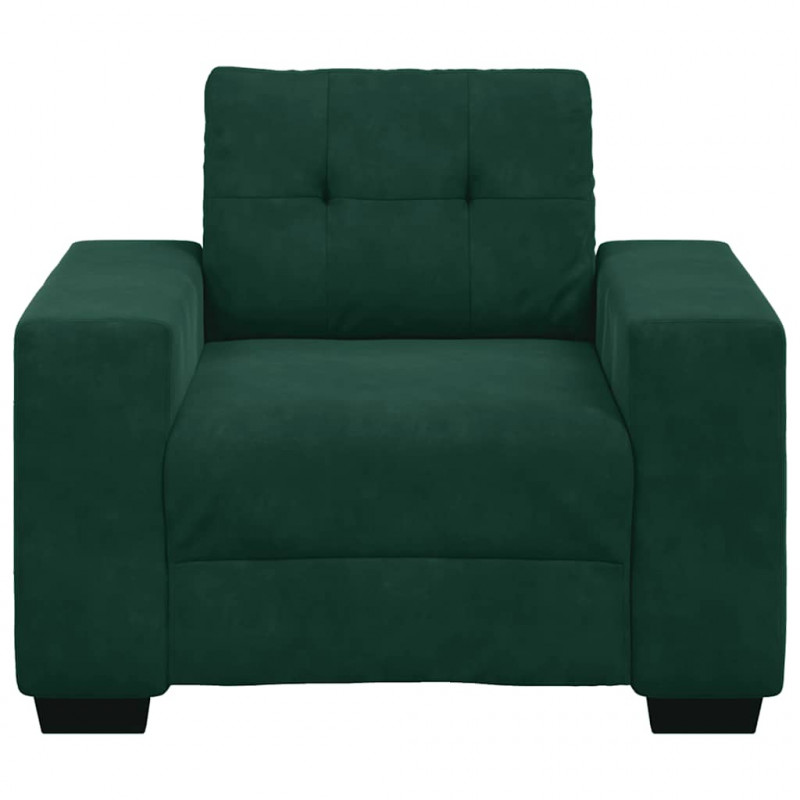 Sofa Fotel Ciemnozielony 100x78x80 cm Aksamit