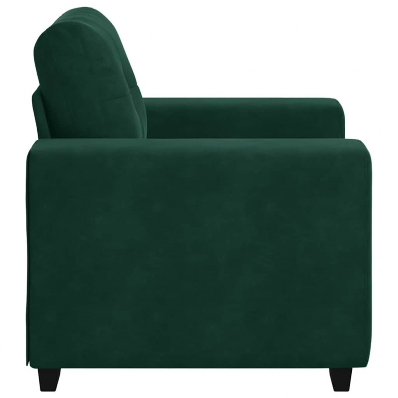 Sofa Fotel Ciemnozielony 100x78x80 cm Aksamit