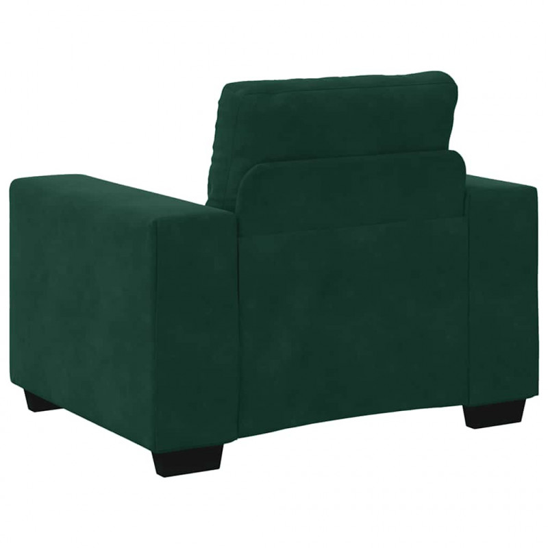 Sofa Fotel Ciemnozielony 100x78x80 cm Aksamit